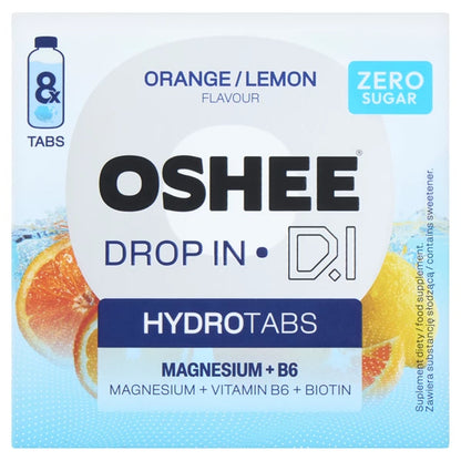 OSHEE -DROP IN HYDROTABS VIT WATER MG+B6 8 TABS