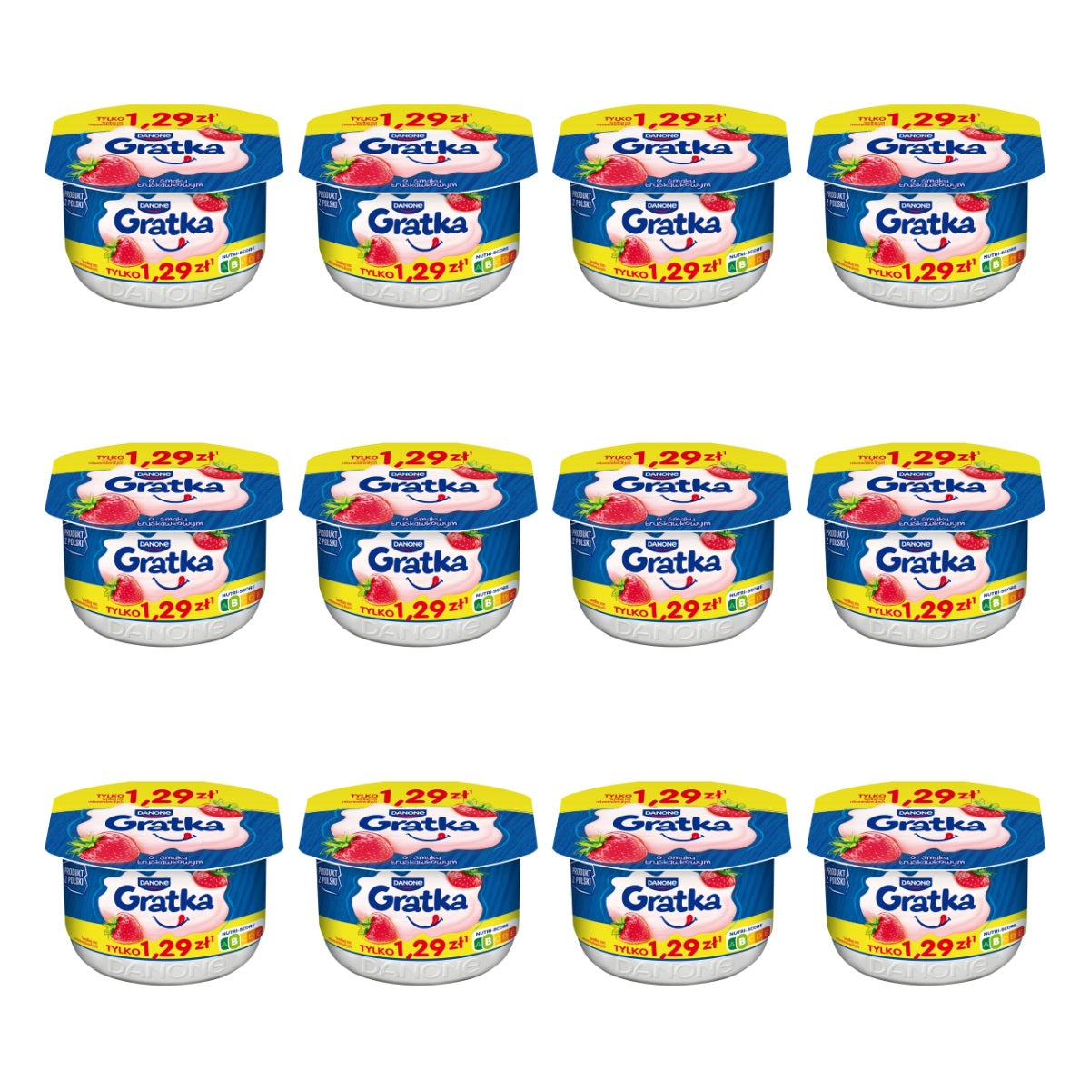 DANONE - JOGURT GRATKA TRUSKAWKA 115G