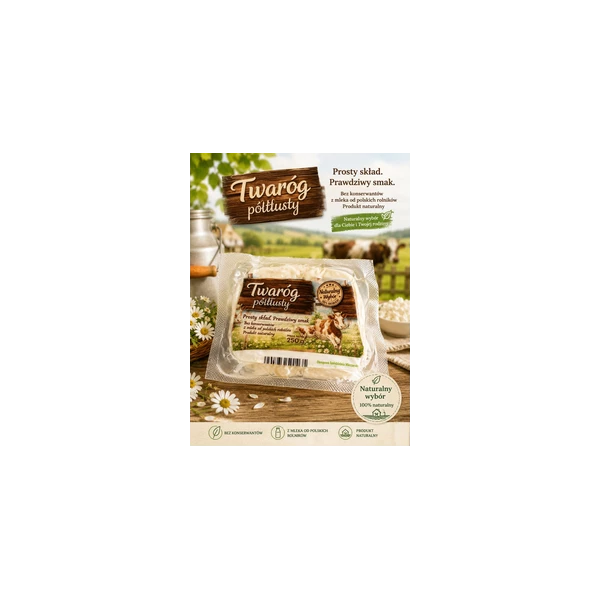 TWARÓG PÓŁTŁUSTY 250G