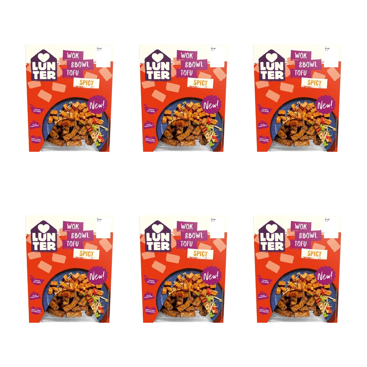 LUNTER WOK&BOWL TOFU SPICY 160G PIKANTNE